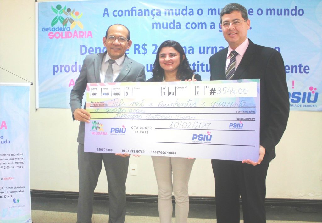 Geladeira Solidária da Psiu arrecadou R$ 3,5 mil para Hospital Aldenora Belo no Fórum de Justiça