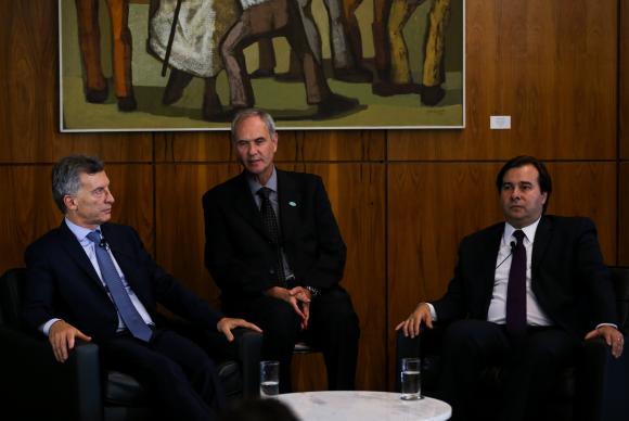 Macri reúne-se com presidentes do Senado e da Câmara