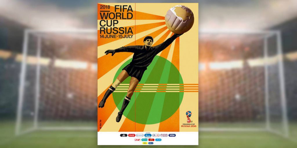 Cartaz da Copa da Rússia homenageia o lendário goleiro Lev Yashin