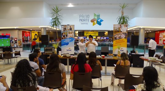 Senac realiza treinamentos gratuitos sobre gastronomia, informática e beleza no Pátio Norte