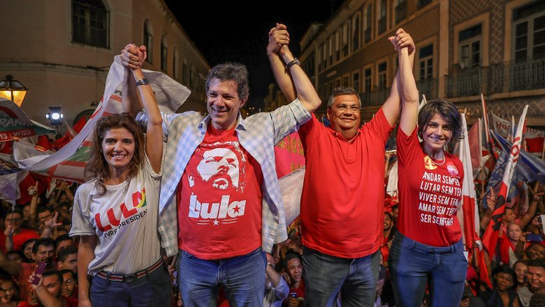 Haddad participa de ato de campanha em São Luís com Flávio Dino