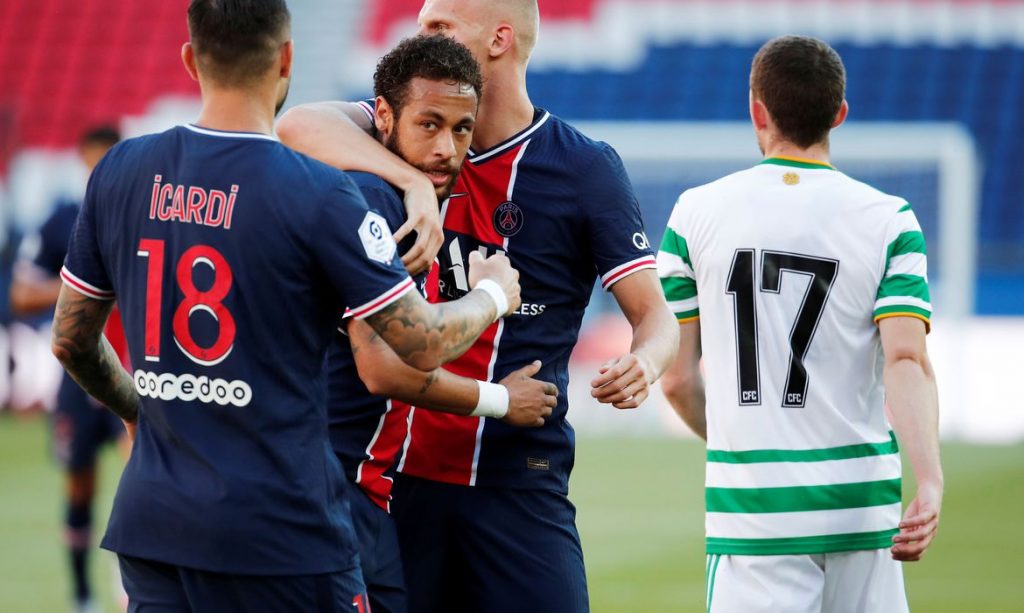 Neymar brilha e Paris Saint-Germain goleia Celtic por 5 a 0 em amistoso