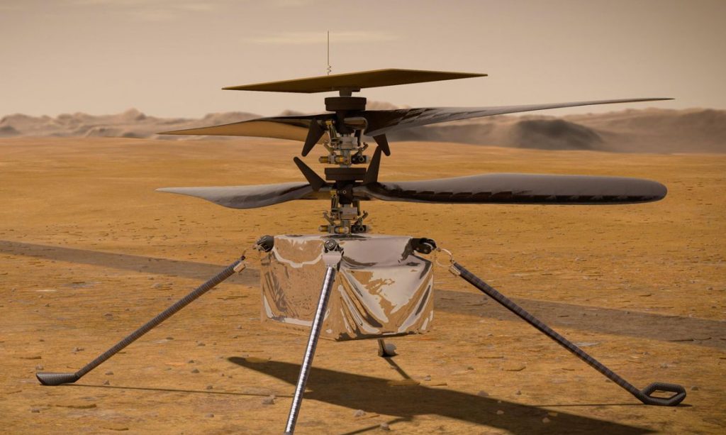 Helicóptero Ingenuity, da Nasa, faz nesta segunda-feira voo teste com êxito em Marte