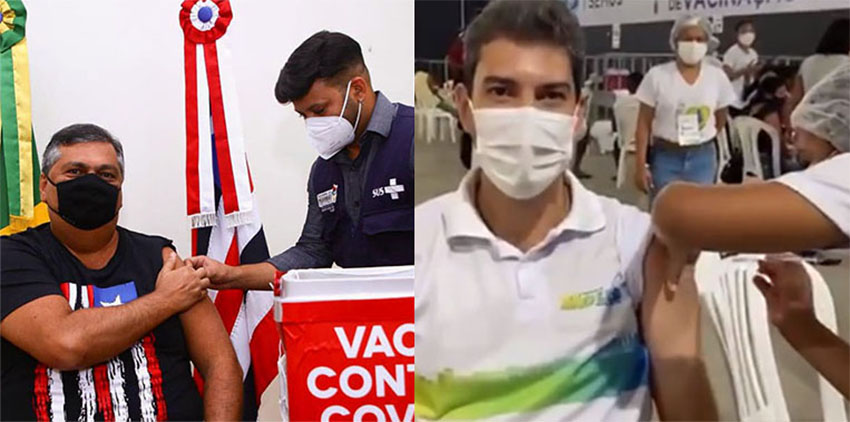 Como Flávio Dino e Eduardo Braide receberam a vacina contra coronavírus