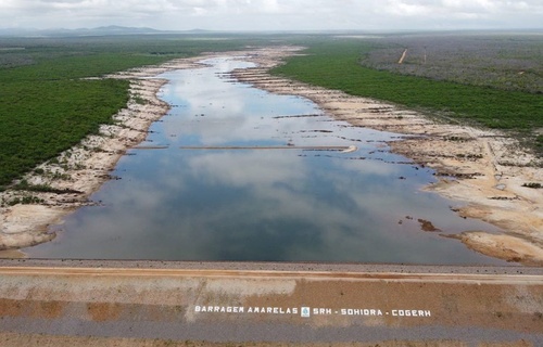 Construída com recursos federais, Barragem Amarelas leva água a 30 mil cearenses