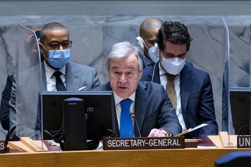 No Conselho de Segurança, Guterres alerta que conflito na Ucrânia empurra países para crise