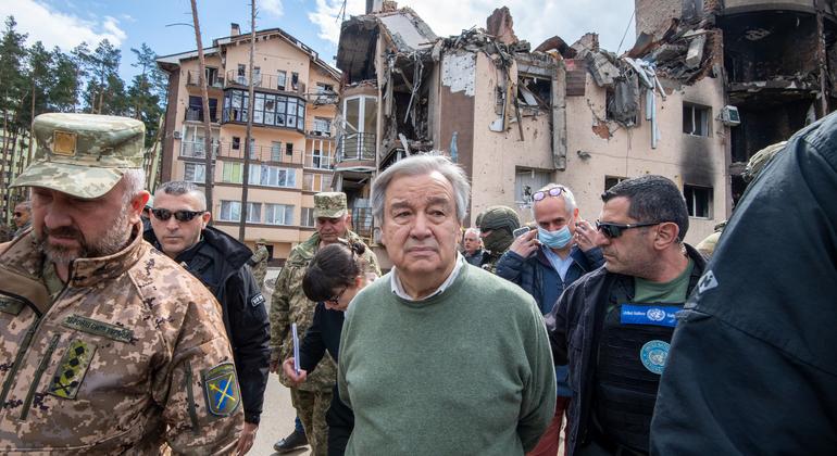 “O pior crime de guerra é a própria guerra”, afirma Antônio Guterres em vista à Ucrânia
