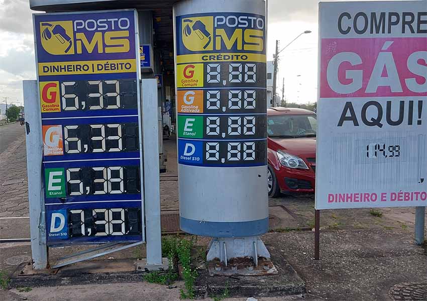 Preço médio da gasolina cai R$ 0,34 em São Luís antes da redução do ICMS, segundo a ANP
