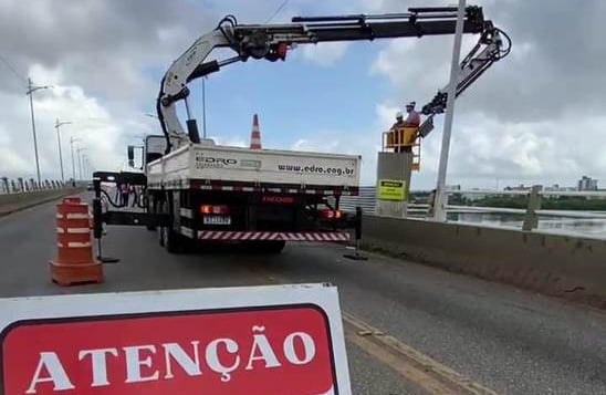 Obras na Ponte São Francisco, em São Luís, são vistoriadas pela Secretaria da Infraestrutura