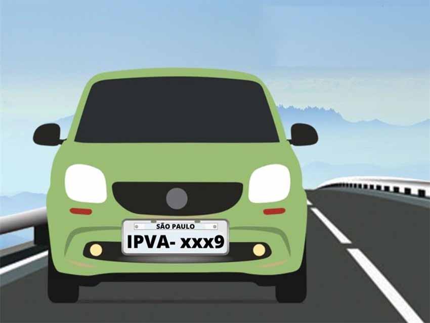 Placas de final 9 e 0 têm vencimento da primeira cota do IPVA nesta quinta-feira