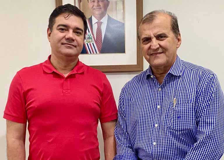 Cláudio Azevedo tem encontro com secretário de Indústria e Comércio, Junior Marreca