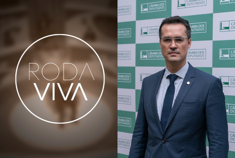 Deltan Dallagnol no centro Roda Viva da TV Cultura exibido pela TV Guará