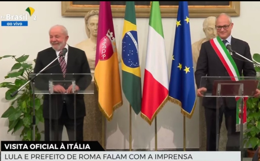 Em encontro com Roberto Galtiere, Lula agradece solidariedade do prefeito de Roma