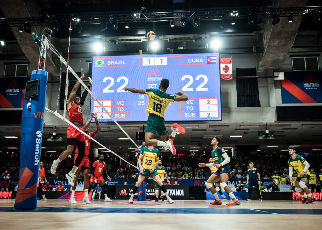 Em jogo apertado, Brasil é superado por Cuba na Liga das Nações masculina