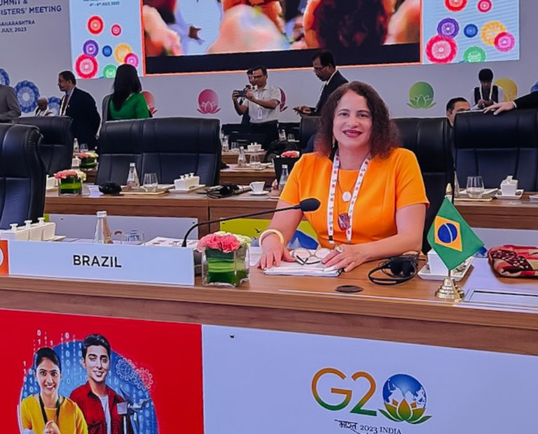 Ministra defende transferência de tecnologia para países em desenvolvimento durante reunião do G20 na Índia