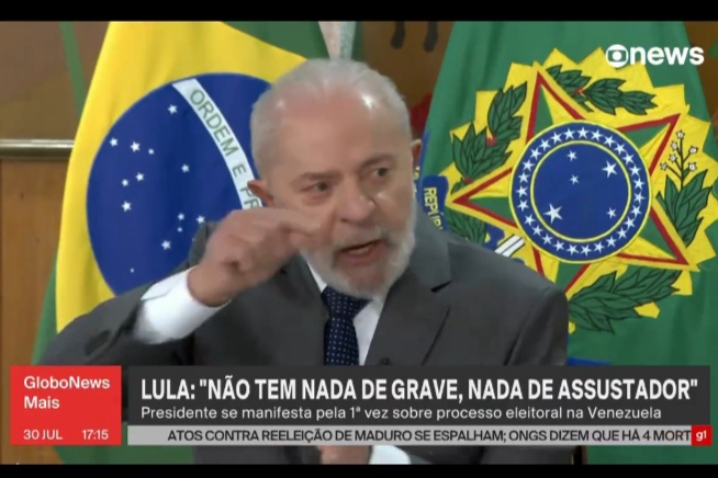 Lula diz que não houve nada demais com a reeleição de Maduro na Venezuela