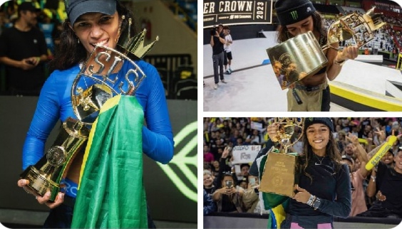 Rayssa é a única atleta do Mundo a conquistar pela terceira consecutiva a Super Crown da SLS