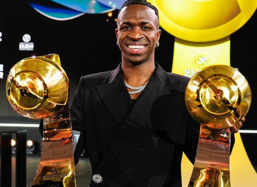 Vini Jr é eleito o melhor jogador do mundo pela Globe Soccer Awards