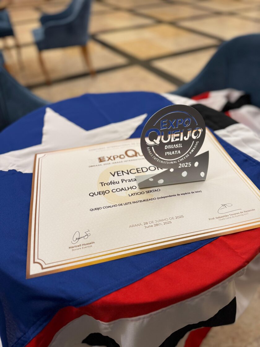 Queijo Sertão conquista Medalha de Prata na Expoqueijo 2025