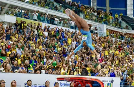 EM GRANDE ESTILO Rebeca Andrade volta com Ouro no Pan Americano de ginástica artística