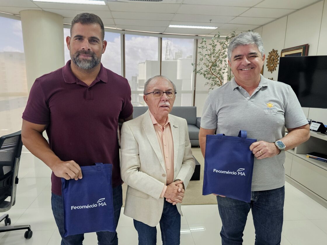 Presidente da Federação do Comércio recebe visita institucional de representantes do São Luís Shopping