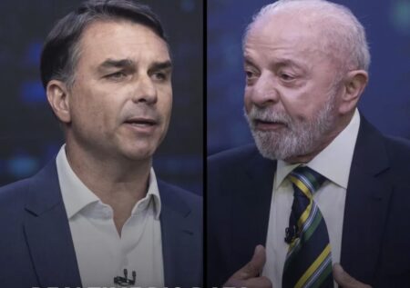 CORRIDA PRESIDENCIAL Pesquisa Real Time dá vantagem para Flávio Bolsonaro sobre Lula com quatro pontos de vantagem dos votos válidos